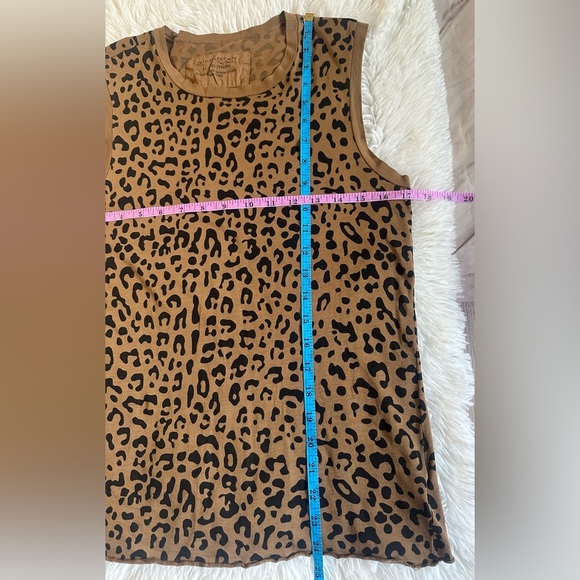 Nili Lotan Tank Top Leopard Animal print Sz Small 100% Cotton Stretch casual - Picture 4 of 5